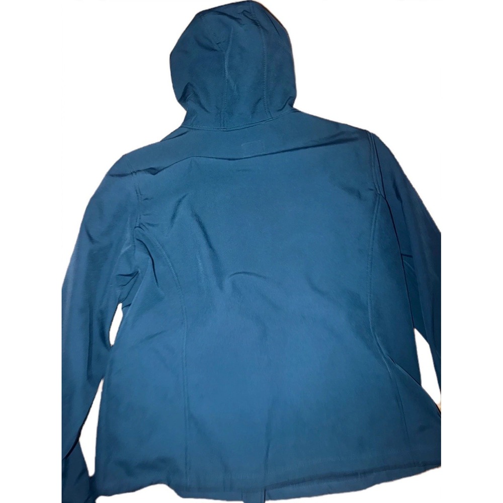 Everlast Softshell Jacket Womens XL Teal Hooded Full Zip Fleece Lined Windbreak